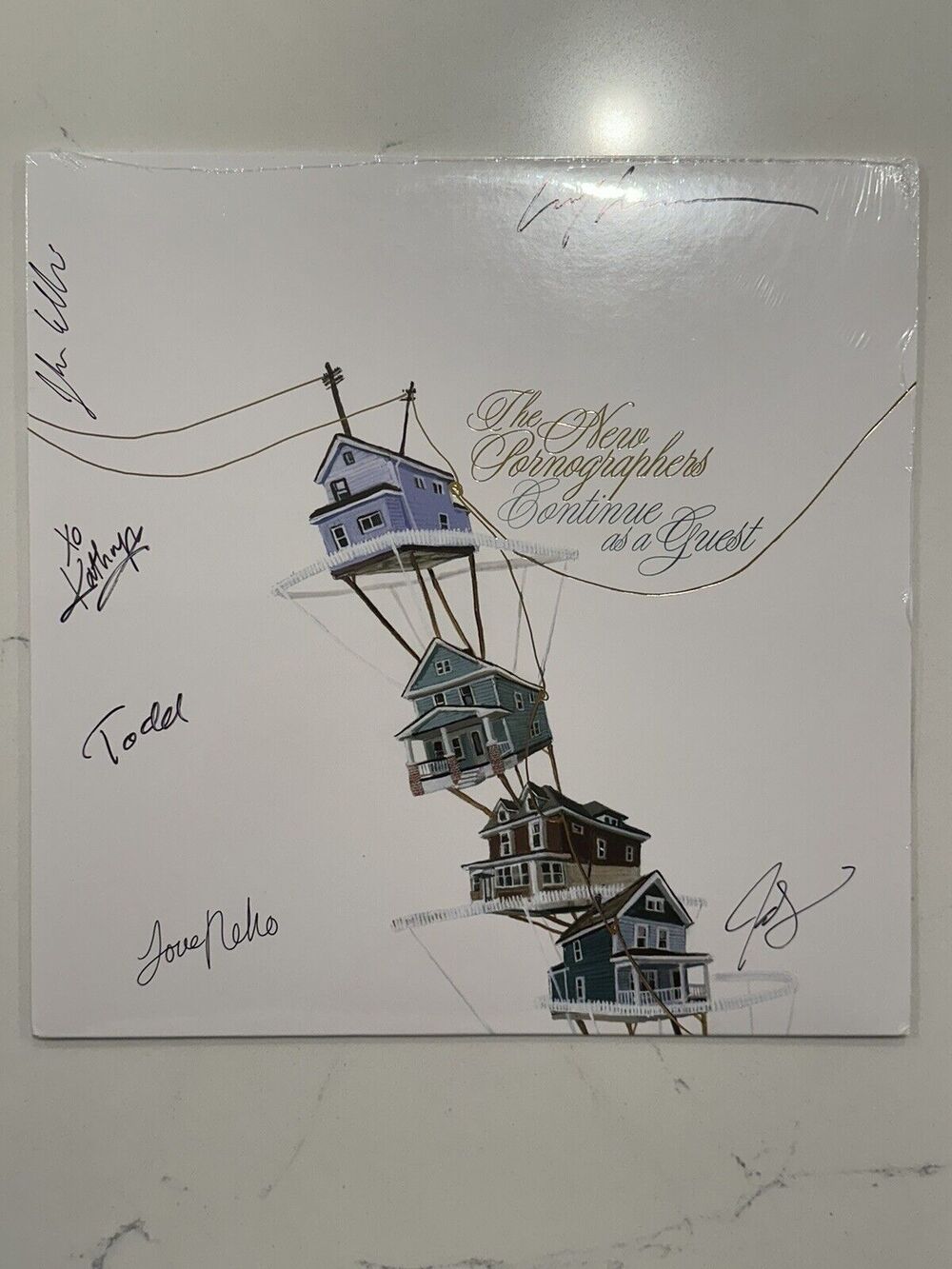 The New Pornographers band SIGNED lp album continue as a guest AUTOGRAPHED #1